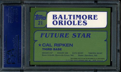 2001 Topps Archives Future Rookie Reprints #3 Cal Ripken 82 PSA 10 #18846640 - Back