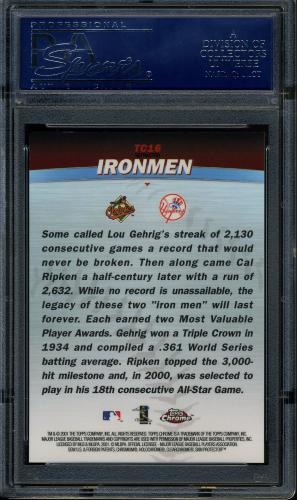 2001 Topps Chrome Combos Refractors #TC16 Ironmen PSA 10 #16861484 - Back