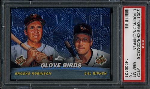 2001 Topps Chrome Combos #TC03 Glove Birds PSA 10 #14505121