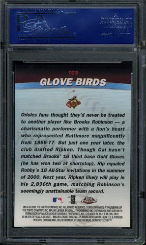 2001 Topps Chrome Combos #TC03 Glove Birds PSA 10 #14505121 - Back