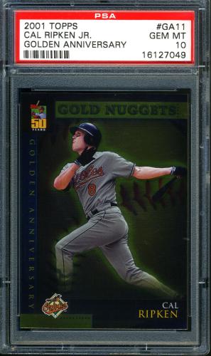 2001 Topps Golden Anniversary #GA11 Cal Ripken PSA 10 #16127049