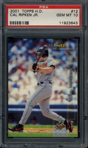 2001 Topps HD #012 Cal Ripken PSA 10 #11923643
