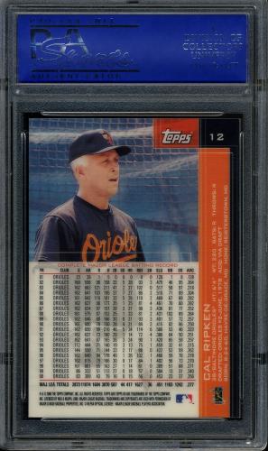 2001 Topps HD #012 Cal Ripken PSA 10 #11923643 - Back