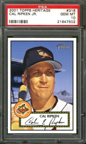 2001 Topps Heritage #316 Cal Ripken SP PSA 10 #21647502