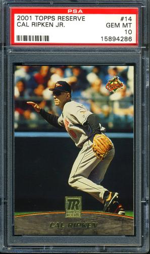 2001 Topps Reserve #14 Cal Ripken PSA 10 #15894286