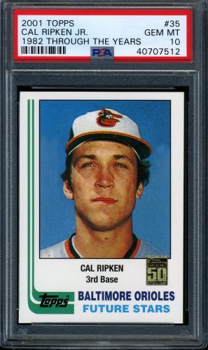 2001 Topps Through the Years Reprints #35 Cal Ripken '82 PSA 10 #40707512