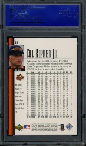 2001 Upper Deck #090 Cal Ripken PSA 10 #81383597 - Back