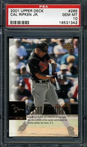 2001 Upper Deck #265 Cal Ripken SH PSA 10 #18531342
