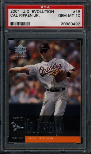 2001 Upper Deck Evolution #18 Cal Ripken PSA 10 #30980492