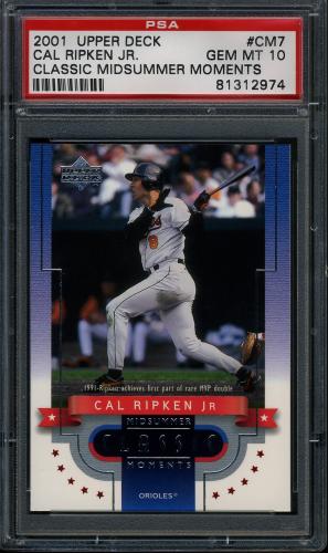 2001 Upper Deck Midsummer Classic Moments #CM7 Cal Ripken 91 PSA 10 #81312974