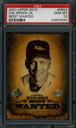 2001 Upper Deck UD's Most Wanted #MW2 Cal Ripken PSA 10 #22659564