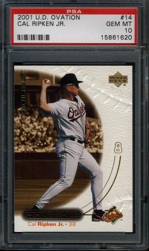 2001 Upper Deck Ovation #14 Cal Ripken PSA 10 #15861620