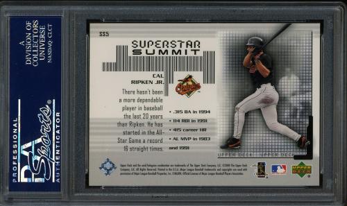 2001 Upper Deck Superstar Summit #SS5 Cal Ripken PSA 10 #22281589 - Back