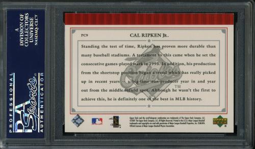 2001 Upper Deck People's Choice #PC9 Cal Ripken PSA 8 #24518951 - Back