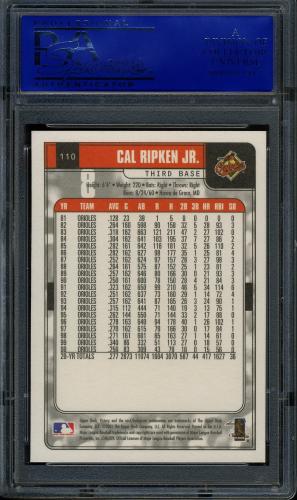2001 Upper Deck Victory #110 Cal Ripken PSA 10 #30980493 - Back