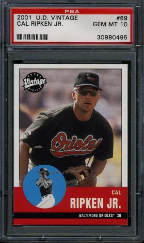 2001 Upper Deck Vintage #69 Cal Ripken PSA 10 #30980495