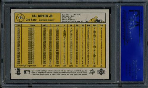 2001 Upper Deck Vintage #69 Cal Ripken PSA 10 #30980495 - Back