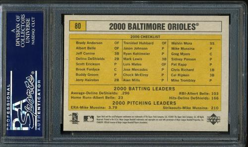 2001 Upper Deck Vintage #80 Baltimore Orioles CL PSA 10 #22374189 - Back