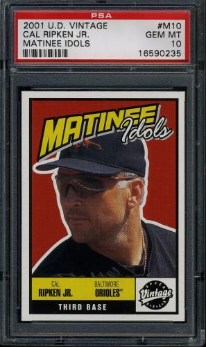 2001 Upper Deck Vintage Matinee Idols #M10 Cal Ripken PSA 10 #16590235