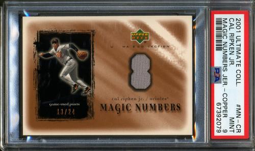 2001 Ultimate Collection Magic Numbers Game Jersey Copper #MN-CR Cal Ripken PSA 9 #67392079