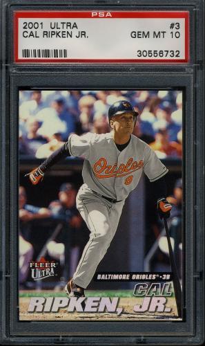 2001 Ultra #3 Cal Ripken PSA 10 #30556732
