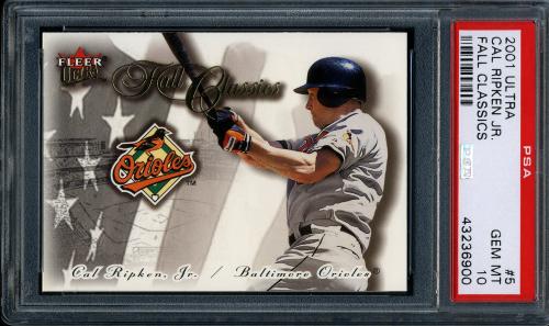 2001 Ultra Fall Classics #FC5 Cal Ripken PSA 10 #43236900