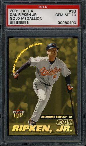 2001 Ultra Gold Medallion #3G Cal Ripken PSA 10 #30980490