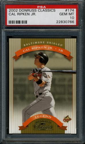 2002 Donruss Classics #174 Cal Ripken LGD PSA 10 #22830766