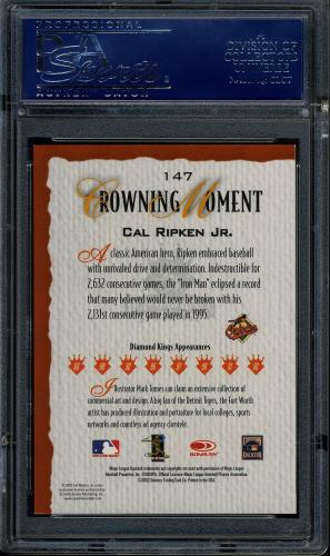 2002 Diamond Kings #147 Cal Ripken SP PSA 10 #17414046 - Back