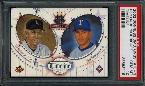 2002 Diamond Kings Timeline #TL3 C.Ripken/A.Rodriguez PSA 10 #23883419