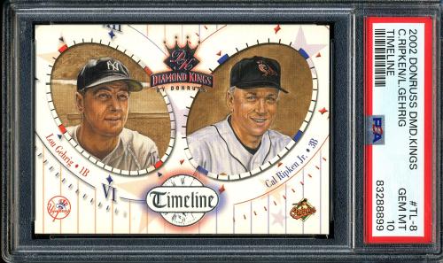 2002 Diamond Kings Timeline #TL8 L.Gehrig/C.Ripken PSA 10 #83288899