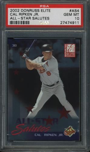 2002 Donruss Elite All-Star Salutes #4 Cal Ripken/2001 PSA 10 #27474911