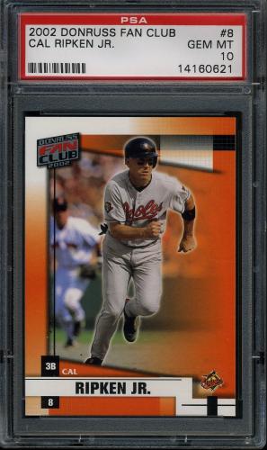 2002 Donruss Fan Club #008 Cal Ripken PSA 10 #14160621