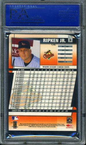 2002 Donruss Fan Club Die-Cuts #8 Cal Ripken PSA 10 #40515262 - Back