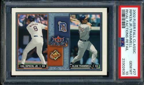 2002 Fleer Fall Classics Rival Factions Retail #27 C.Ripken/A.Trammell PSA 10 #23302638