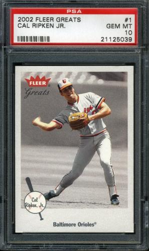 2002 Greats of the Game #1 Cal Ripken PSA 10 #21125039