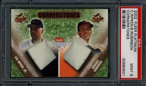 2002 Fleer Platinum Cornerstones #11 C.Ripken/B.Robinson PSA 9 #30980501