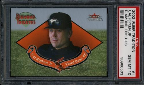 2002 Fleer Tradition Diamond Tributes #1 Cal Ripken PSA 10 #30980503