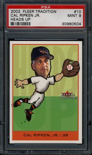 2002 Fleer Tradition Heads Up #10 Cal Ripken PSA 9 #30980504
