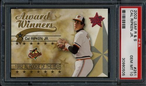 2002 Leaf Rookies and Stars #251 Cal Ripken 82 ROY PSA 10 #30980505