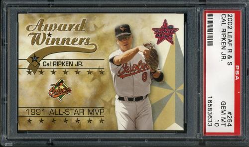 2002 Leaf Rookies and Stars #254 Cal Ripken 91 AS PSA 10 #16583633