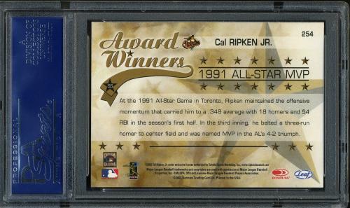2002 Leaf Rookies and Stars #254 Cal Ripken 91 AS PSA 10 #16583633 - Back