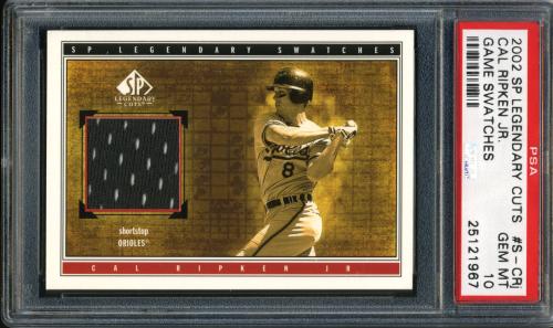 2002 SP Legendary Cuts Game Swatches #SCRJ Cal Ripken PSA 10 #23933883