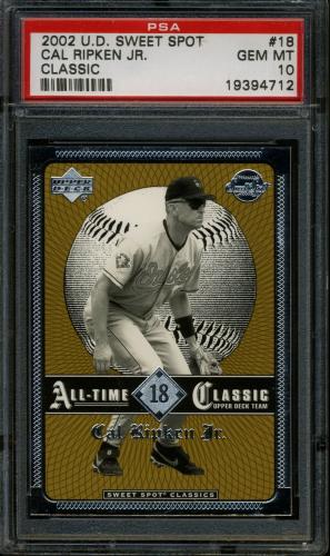 2002 Sweet Spot Classics #18 Cal Ripken PSA 10 #19394712