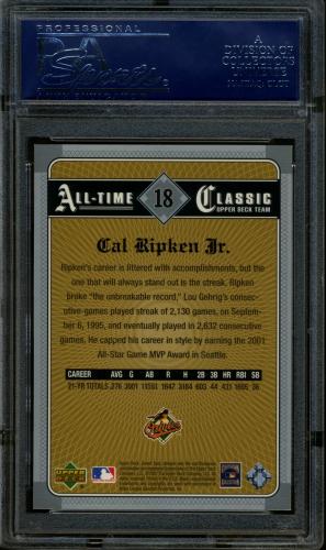 2002 Sweet Spot Classics #18 Cal Ripken PSA 10 #19394712 - Back
