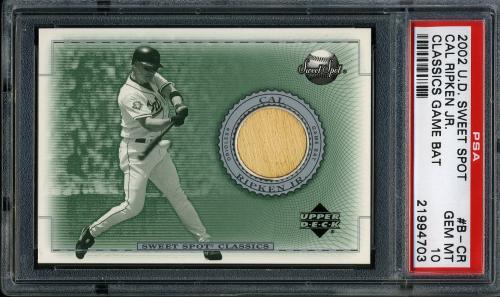 2002 Sweet Spot Classics Game Bat #BCR Cal Ripken DP PSA 10 #21994703