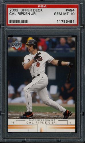 2002 Upper Deck #494 Cal Ripken CL PSA 10 #11786491