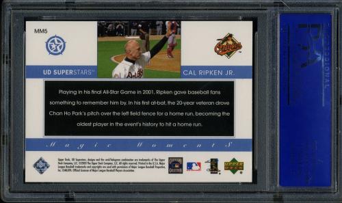 2002 UD SuperStars Magic Moments #MM5 Cal Ripken PSA 10 #90325976 - Back
