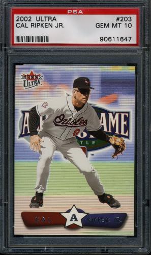 2002 Ultra #203 Cal Ripken AS PSA 10 #90611647
