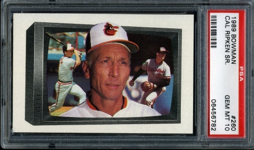 1989 Bowman #260 Cal Ripken Sr./Jr. [Textured TV] PSA 10 #06456782